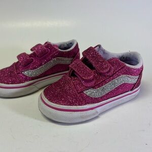 Vans Kids Sparkly Pink Sneakers